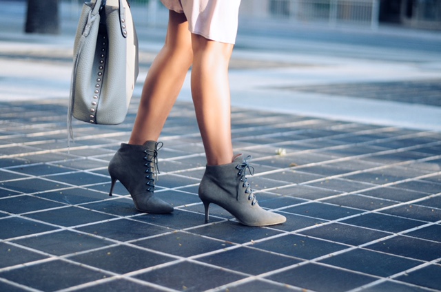 Suede booties for fall