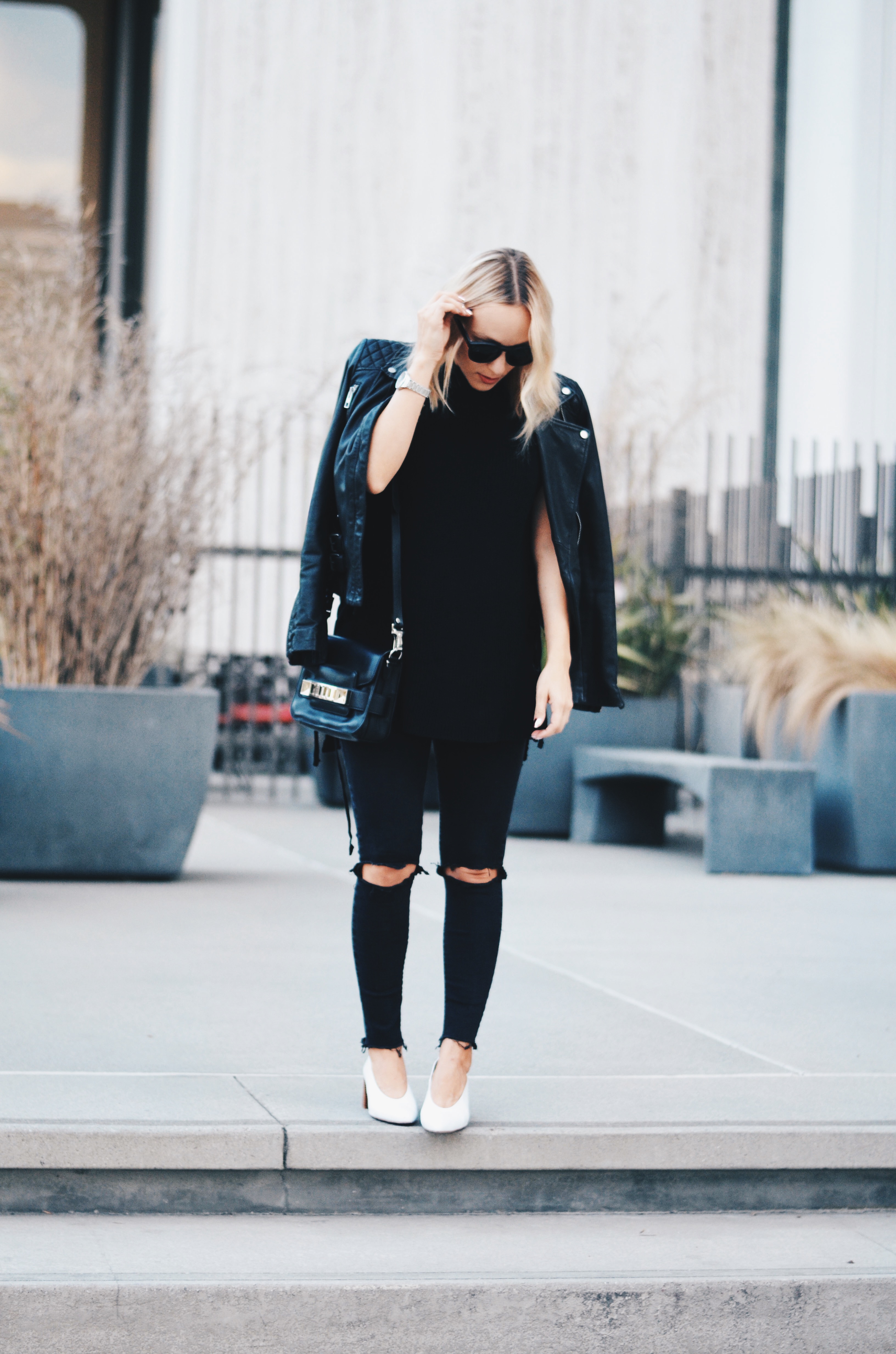 All black look for fall