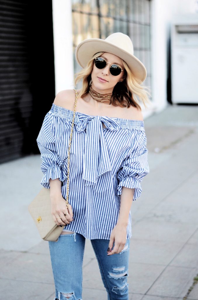 how to wear off the shoulder top