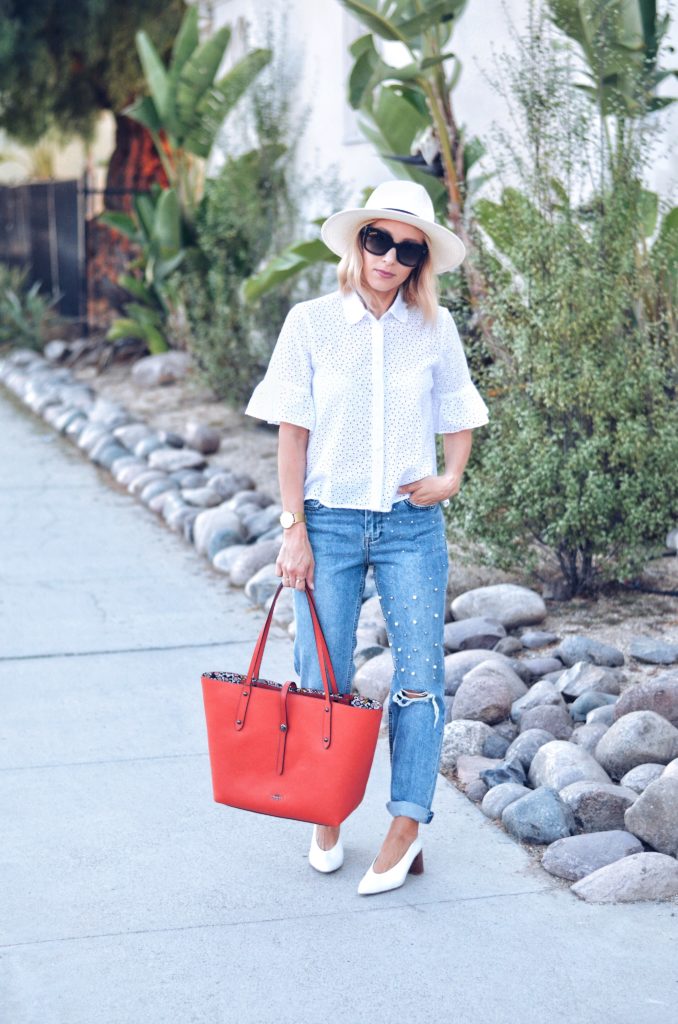 Red Coach Tote Bag on Sale