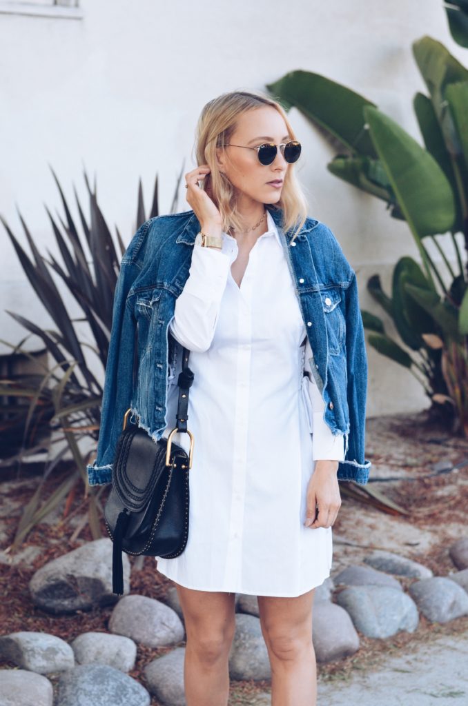 how to style a shirtdress