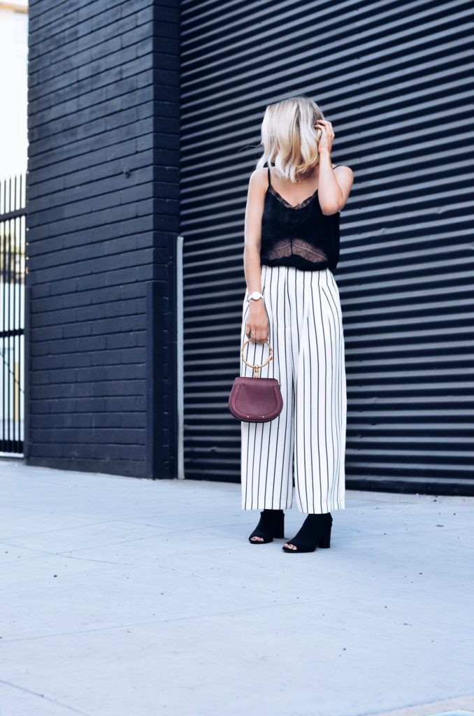 stripe topshop pants street style