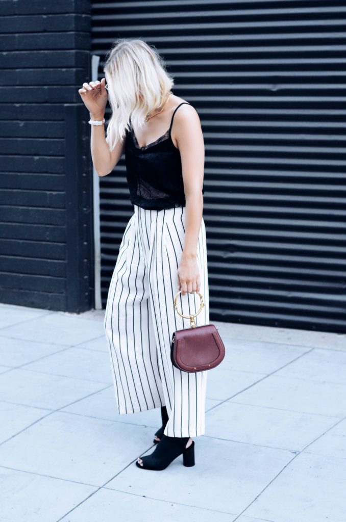 Stripe Topshop Pants Street style