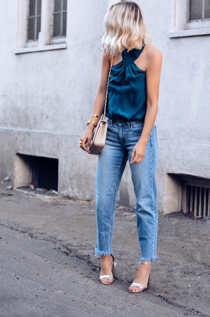 How to style a going out top with jeans
