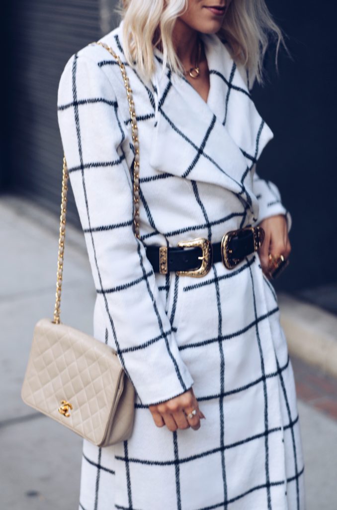 Belted trench coat