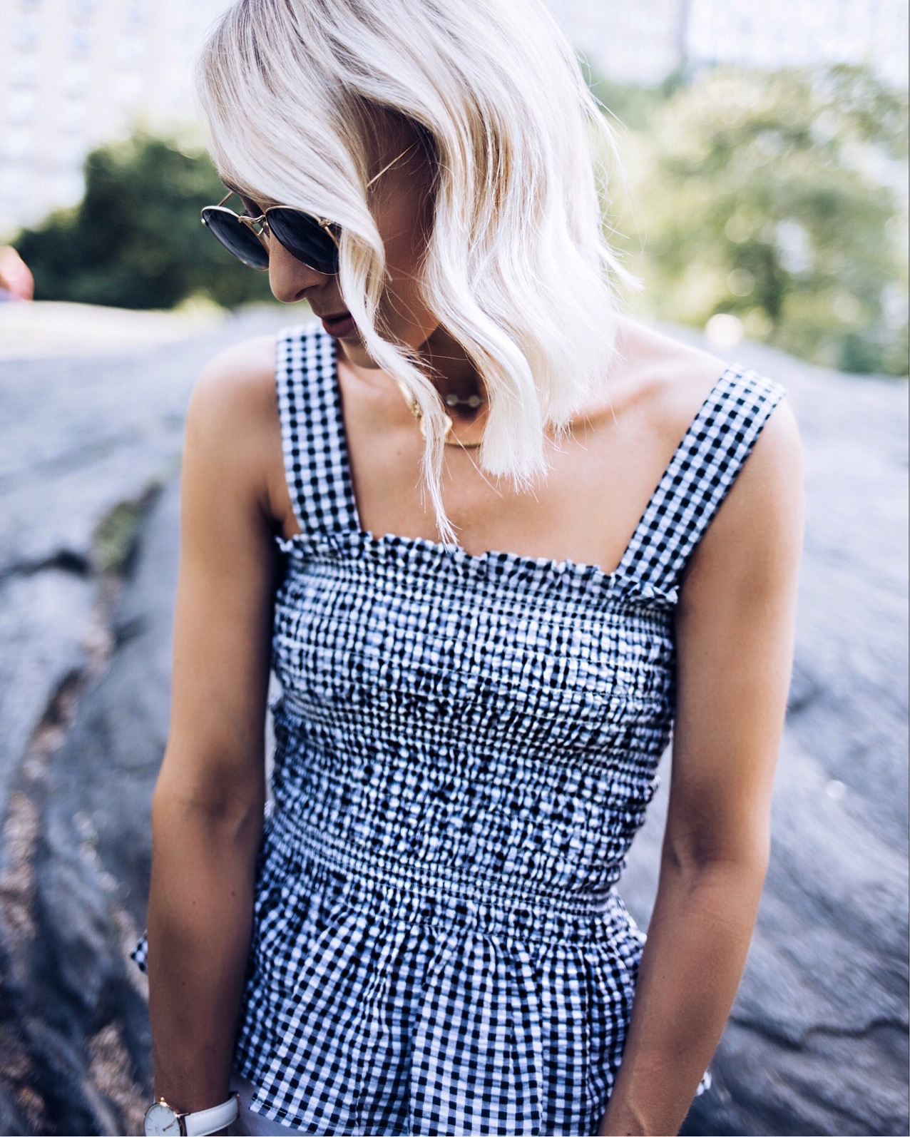 Cute gingham top for summer