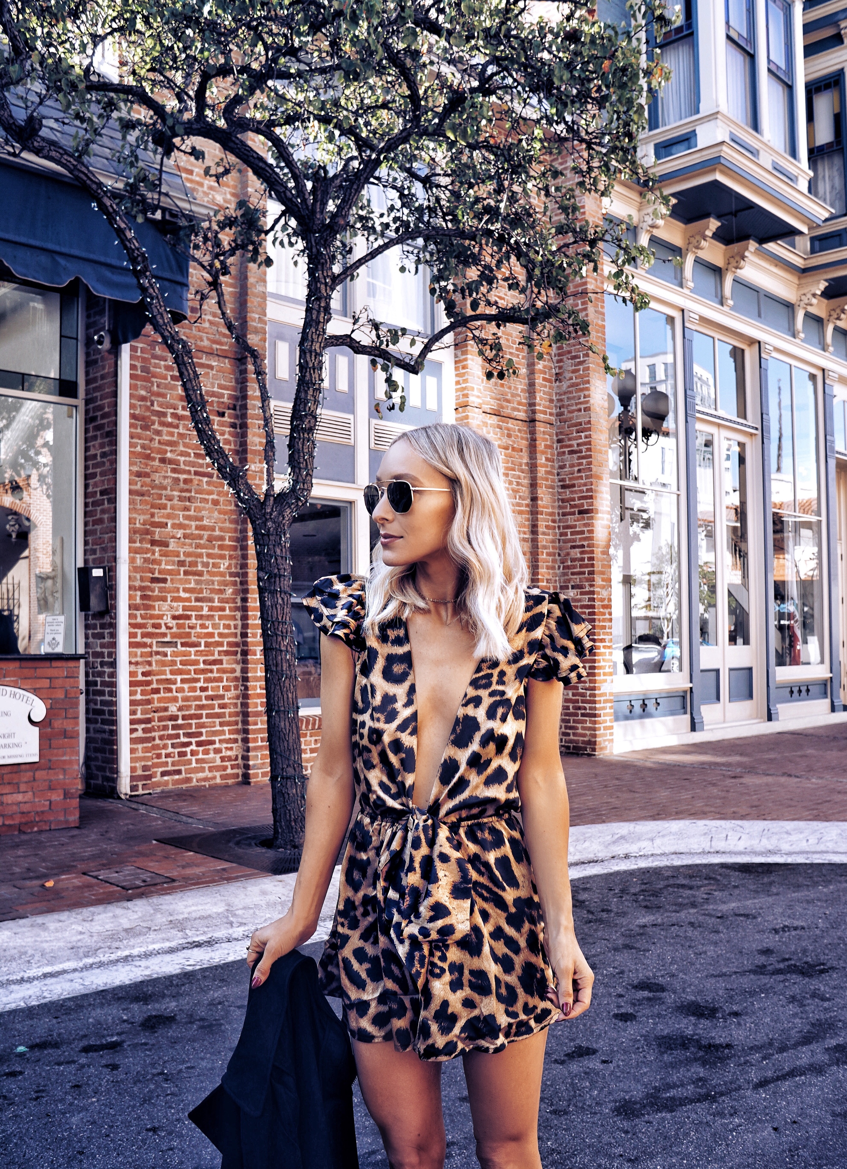 leopard print romper