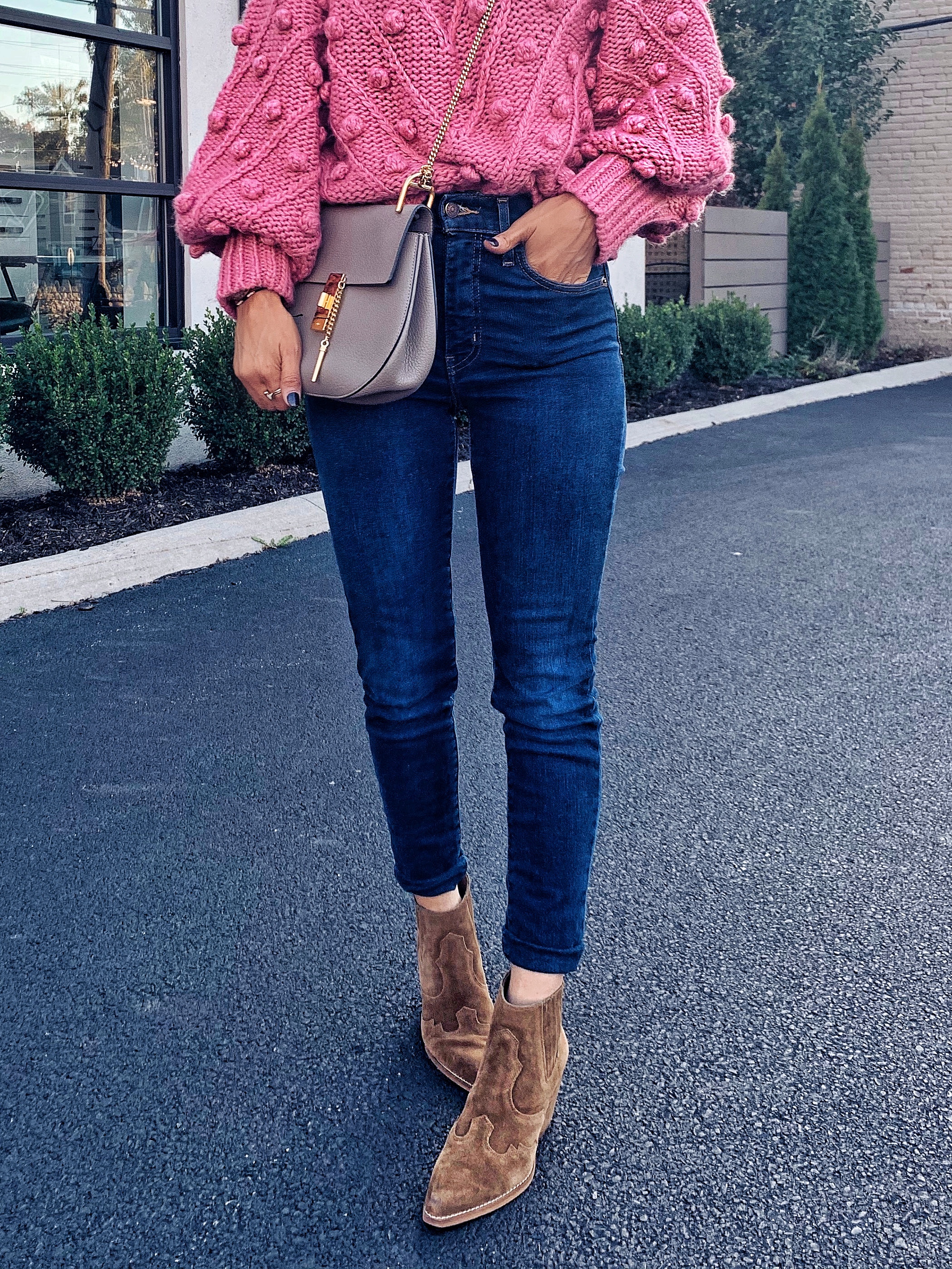 Suede booties for fall